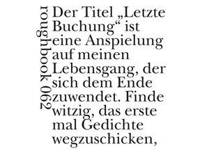 9783906050942 - Die letzte Buchung - Peter Wawerzinek Kartoniert (TB)