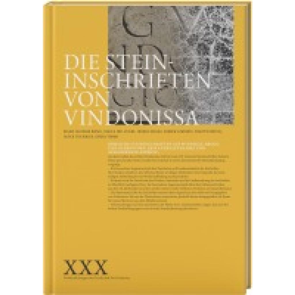 9783906897998 - Fellmann Brogli Regine Die Steininschriften von Vindonissa