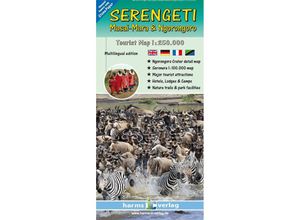 9783927468399 - SERENGETI - Masai-Mara & Ngorongoro - Harald K H Harms Karte (im Sinne von Landkarte)