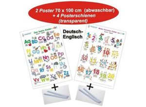 9783938573549 - Das bunte Kinder-ABC + Meine tierischen Zahlen von 1-20 Deutsch Englisch + Posterschienen m 2 Beilage m 4 Beilage 2