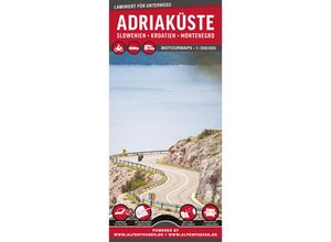 9783939997733 - MoTourMaps Adriaküste Slowenien - Kroatien - Montenegro Auto- und Motorradkarte 1300000 Karte (im Sinne von Landkarte)