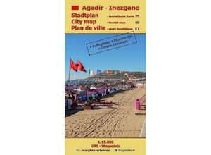 9783943752366 - Stadtplan Agadir - Cityplan Inezgane 115000 + GPS-Waypoints - Www Marokko-Erfahren de A B Conrad Karte (im Sinne von Landkarte)