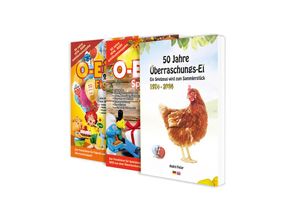 9783944550398 - Das O-Ei-A 2er Bundle 2024 25 - Die Jubiläumsausgabe! - O-Ei-A Figuren und O-Ei-A Spielzeug sowie das Buch 50 Jahre Überraschungs-Ei 3 Teile - André Feiler Kartoniert (TB)