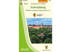 9783947486199 - W209 Schrozberg - Mittleres Jagsttal Rothenburg odT Karte (im Sinne von Landkarte)