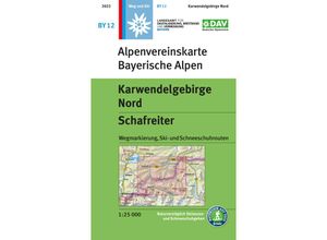 9783948256203 - Alpenvereinskarten   BY 12   Karwendelgebirge Nord Schafreiter Karte (im Sinne von Landkarte)