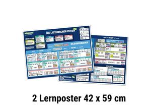 9783954131532 - mindmemo Lernposter 2er Set - Die lateinischen Zeiten Grammatik lernen Grundwissen Lernhilfe - Henry Fischer Philipp Hunstein Gebunden