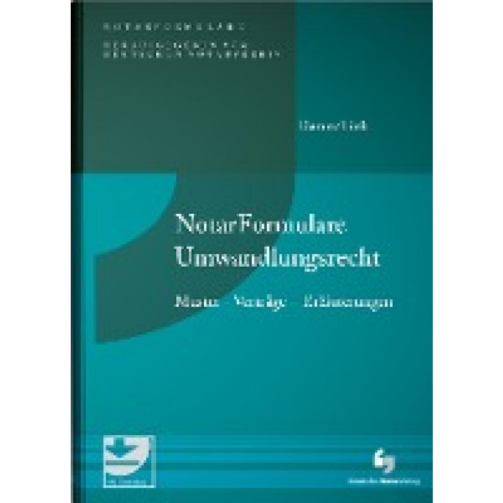 9783956461927 - Damm Matthias Notarformulare Umwandlungsrecht