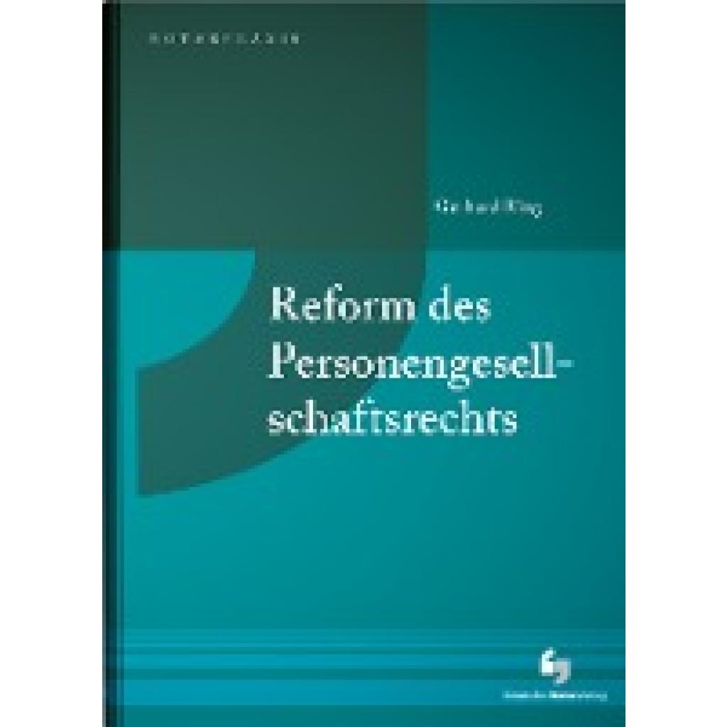 9783956462467 - Ring Gerhard Reform des Personengesellschaftsrechts