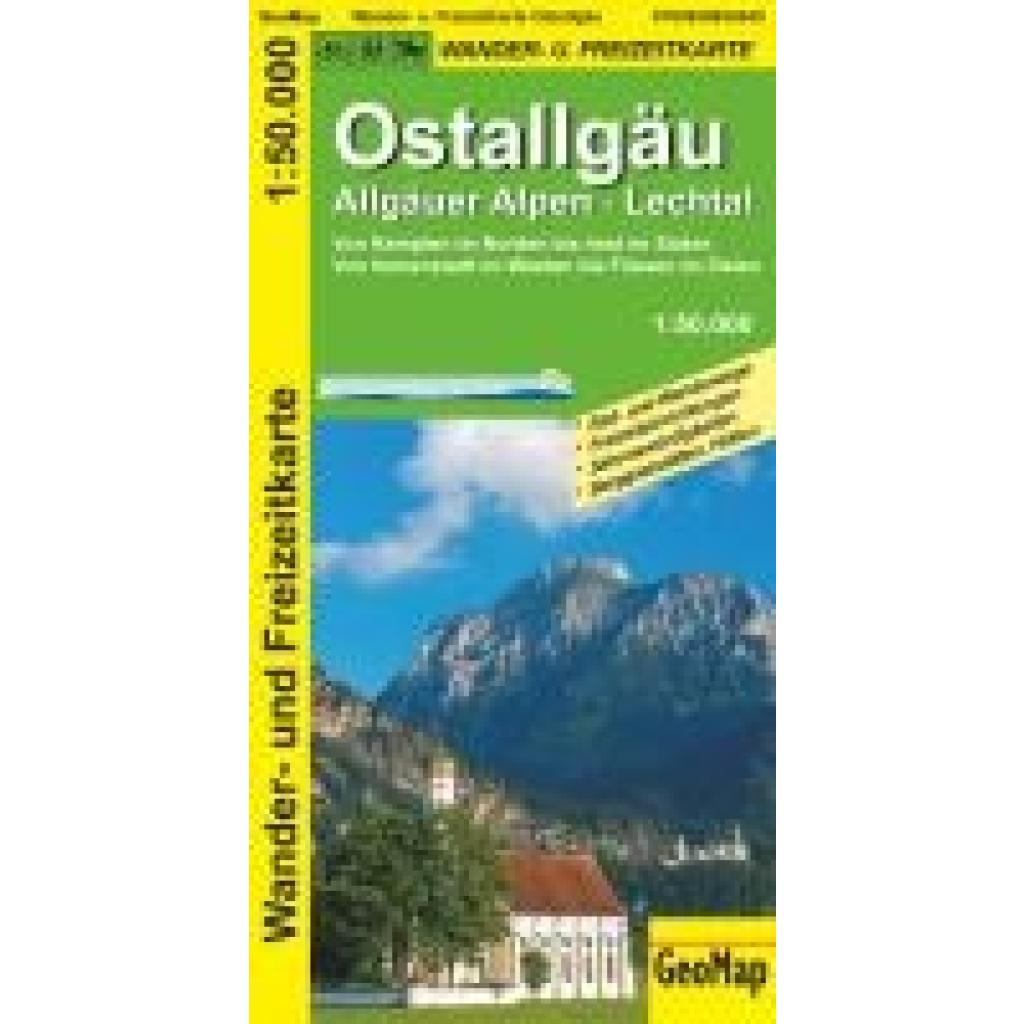 9783959650540 - Ostallgäu Allgäuer Alpen Lechtal Wander- und Freizeitkarte