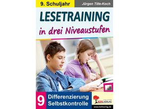 9783960402763 - Lesetraining in drei Niveaustufen   Klasse 9 - Jürgen Tille-Koch Kartoniert (TB)