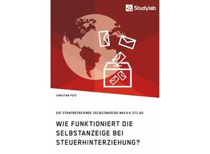 9783960952893 - Wie funktioniert die Selbstanzeige bei Steuerhinterziehung? Die strafbefreiende Selbstanzeige nach 371 AO - Christian Pütz Kartoniert (TB)