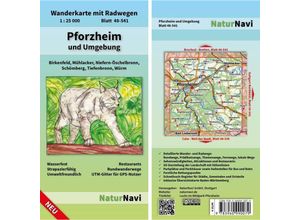 9783960990079 - NaturNavi Wanderkarte mit Radwegen 125 000   48-541   Pforzheim und Umgebung Karte (im Sinne von Landkarte)