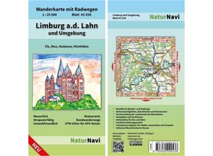 9783960990536 - NaturNavi Wanderkarte mit Radwegen Limburg ad Lahn und Umgebung Karte (im Sinne von Landkarte)