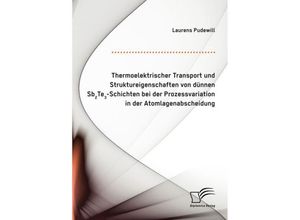 9783961465323 - Thermoelektrischer Transport und Struktureigenschaften von dünnen Sb2Te3-Schichten bei der Prozessvariation in der Atomlagenabscheidung - Laurens Pudewill Kartoniert (TB)