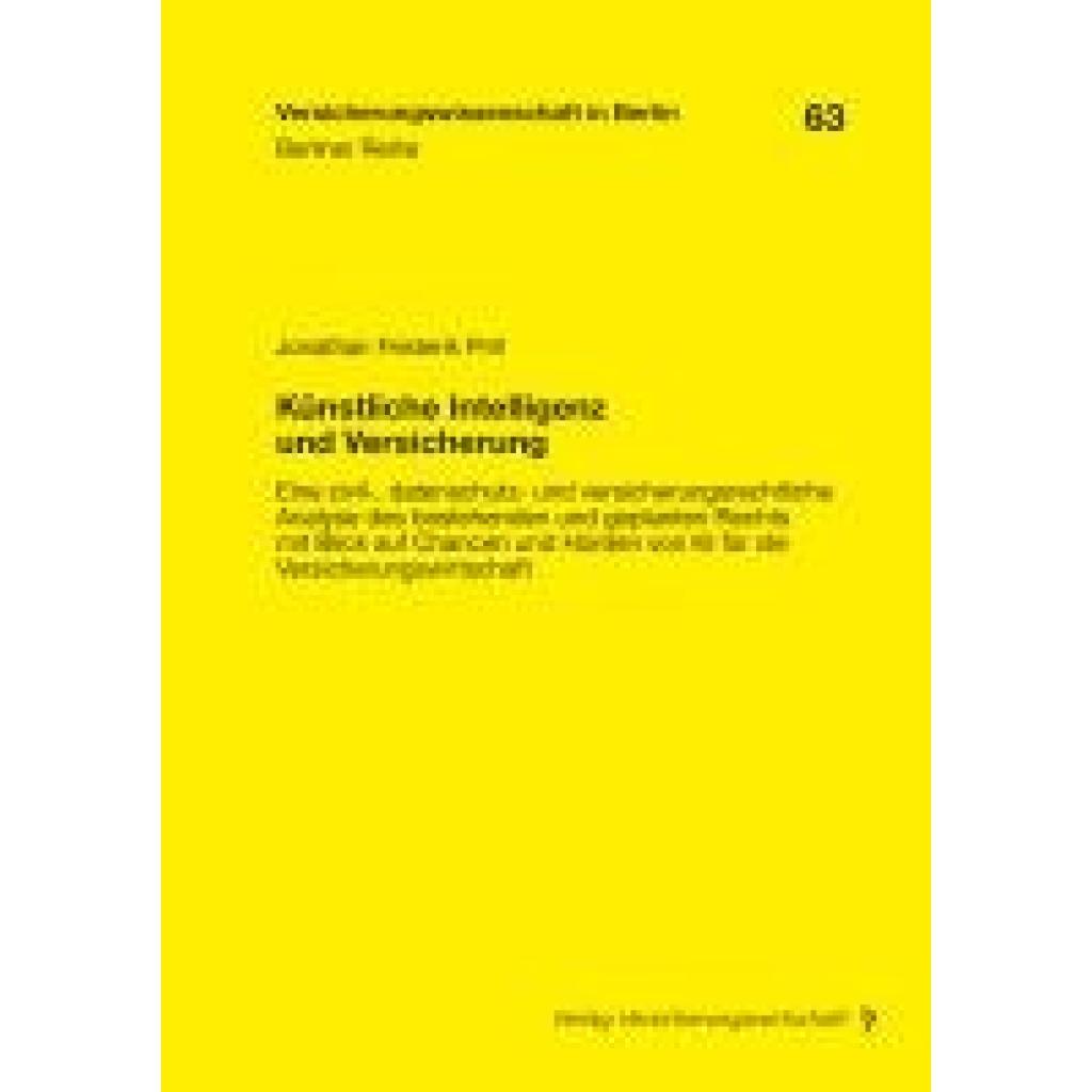 9783963294976 - Prill Jonathan Künstliche Intelligenz und Versicherung