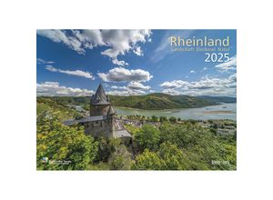 9783965352063 - Rheinland 2025 Wandkalender A4 quer Spiralbindung 28 Blatt mit 56 Seiten