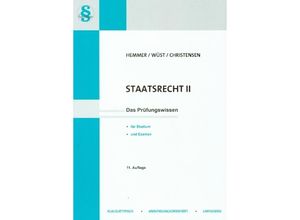 9783968382128 - Staatsrecht II - Karl-Edmund Hemmer Achim Wüst Ralph Christensen Michael Grieger Gebunden