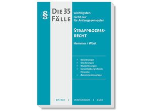 9783968382197 - Die 35 wichtigsten Fälle Strafprozessrecht - Karl-Edmund Hemmer Achim Wüst Bernd Berberich Gebunden