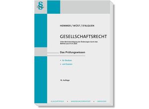 9783968382296 - Gesellschaftsrecht - Karl-Edmund Hemmer Achim Wüst Clemens dAlquen Gebunden