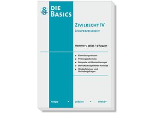 9783968382425 - Basics - Zivilrecht IV Zivilprozessrecht (ZPO) - Karl-Edmund Hemmer Achim Wüst Clemens dAlquen Gebunden