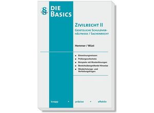 9783968382845 - Basics Zivilrecht II Gesetzliche Schuldverhältnisse   Sachenrecht - Karl-Edmund Hemmer Achim Wüst Clemens dAlquen Kartoniert (TB)