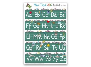 9783968400204 - Mein Tafel-ABC Grundschrift mit Artikeln Lernposter DINA 4 laminiert - Helga Momm Poster