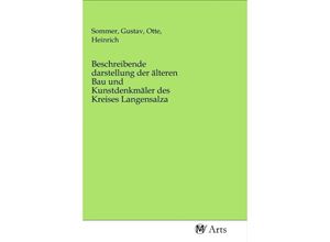 9783968714325 - Beschreibende darstellung der älteren Bau und Kunstdenkmäler des Kreises Langensalza Kartoniert (TB)