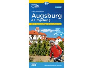 9783969901458 - ADFC-Regionalkarte Augsburg und Umgebung 175000 mit Tagestourenvorschlägen reiß- und wetterfest E-Bike-geeignet GPS-Tracks-Download Karte (im Sinne von Landkarte)