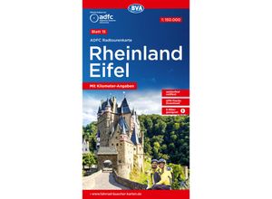 9783969901861 - ADFC-Radtourenkarte 15 Rheinland  Eifel 1150000 reiß- und wetterfest E-Bike geeignet GPS-Tracks Download mit Bett+Bike Symbolen mit Kilometer-Angaben Karte (im Sinne von Landkarte)