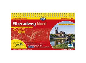 9783969902028 - ADFC-Radreiseführer Elberadweg Nord 175000 praktische Spiralbindung reiß- und wetterfest GPS-Tracks Download - Otmar Steinbicker Karte (im Sinne von Landkarte)