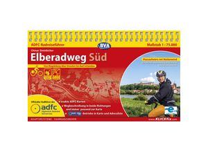 9783969902035 - ADFC-Radreiseführer Elberadweg Süd 175000 praktische Spiralbindung reiß- und wetterfest GPS-Tracks Download - Otmar Steinbicker Karte (im Sinne von Landkarte)