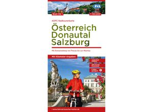 9783969902066 - ADFC-Radtourenkarte ÖS1 Österreich Donautal Salzburg 1150000 reiß- und wetterfest E-Bike geeignet GPS-Tracks Download mit Bett+Bike Symbolen mit Kilometer-Angaben Karte (im Sinne von Landkarte)