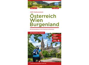 9783969902073 - ADFC-Radtourenkarte ÖS2 Österreich Wien Burgenland 1150000 reiß- und wetterfest E-Bike geeignet GPS-Tracks Download mit Bett+Bike Symbolen mit Kilometer-Angaben Karte (im Sinne von Landkarte)