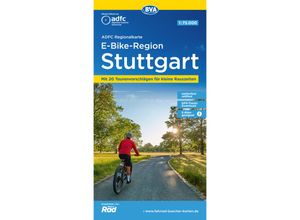 9783969902141 - ADFC-Regionalkarte E-Bike-Region Stuttgart 175000 mit Tagestourenvorschlägen reiß- und wetterfest GPS-Tracks Download Karte (im Sinne von Landkarte)