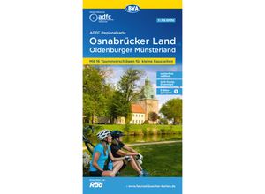 9783969902196 - ADFC-Regionalkarte Osnabrücker Land  Oldenburger Münsterland 175000 mit Tagestourenvorschlägen reiß- und wetterfest E-Bike-geeignet mit Knotenpunkten GPS-Tracks Download Karte (im Sinne von Landkarte)