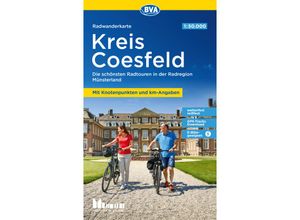 9783969902233 - BVA Radwanderkarte Kreis Coesfeld 150000 mit Knotenpunkten und km-Angaben reiß- und wetterfest GPS-Tracks Download E-Bike geeignet Karte (im Sinne von Landkarte)