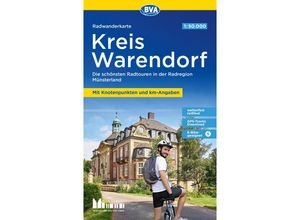 9783969902257 - Radwanderkarte BVA Kreis Warendorf 150000 mit Knotenpunkten und km-Angaben reiß- und wetterfest GPS-Tracks Download Karte (im Sinne von Landkarte)