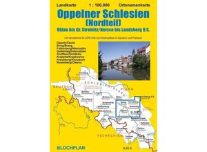 9783982024356 - Landkarte Oppelner Schlesien (Nordteil) - Dirk Bloch Karte (im Sinne von Landkarte)