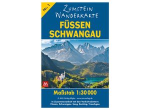 9783985160334 - Zumstein Wanderkarte Füssen Schwangau - AVA-Verlag Allgäu GmbH Karte (im Sinne von Landkarte)