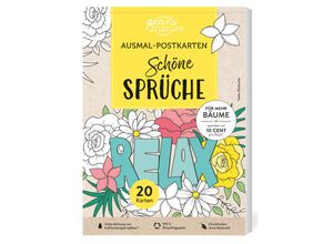 9783987640919 - Ausmal-Postkarten Schöne Sprüche 20 Karten Kartoniert (TB)