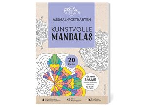 9783987640933 - Ausmal-Postkarten Kunstvolle Mandalas 20 Karten - pen2nature Kartoniert (TB)