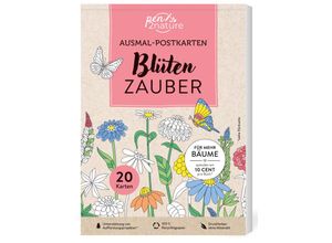 9783987640940 - Ausmal-Postkarten Blütenzauber 20 Karten - pen2nature Kartoniert (TB)
