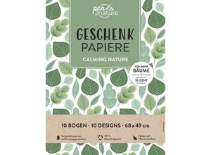 9783987640964 - Geschenkpapier-Buch Calming Nature 100% Recyclingpapier Kartoniert (TB)