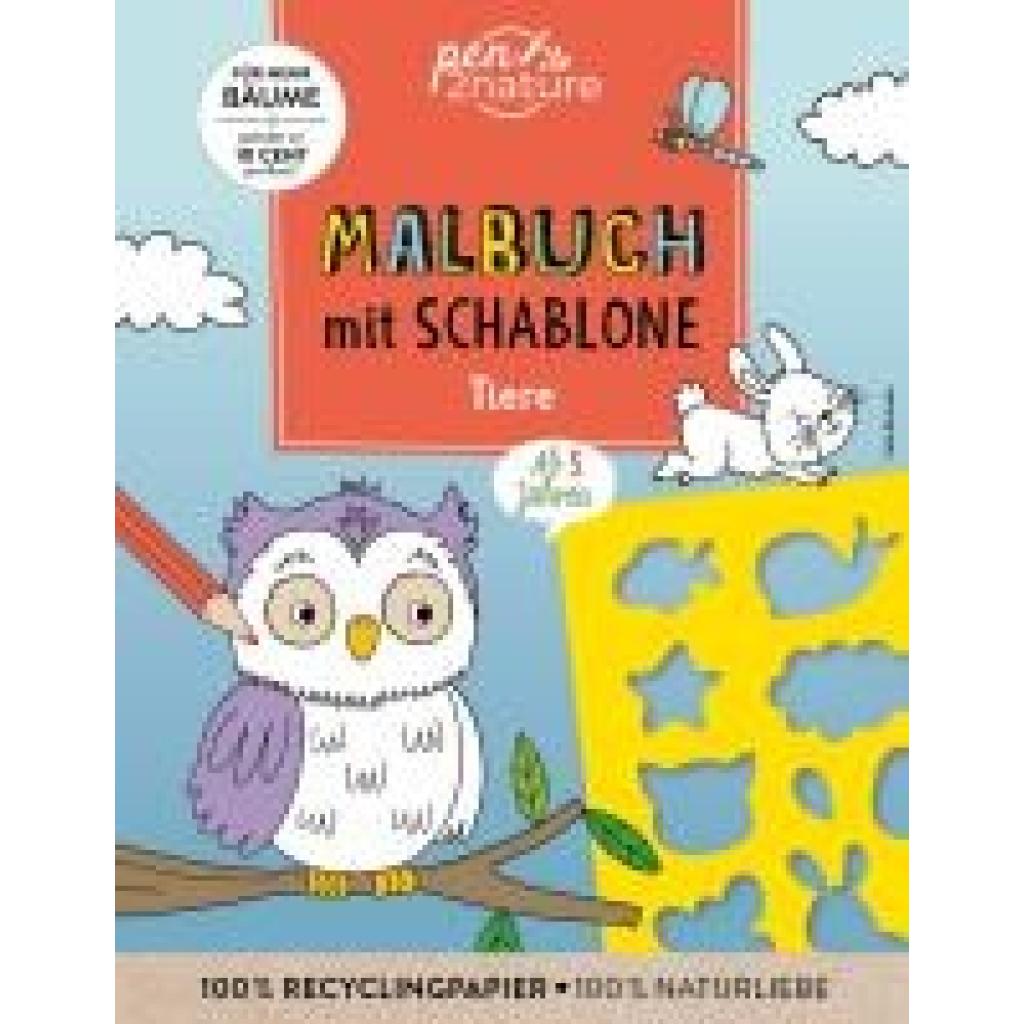 9783987641183 - Pen2nature Malbuch mit Schablone Tiere