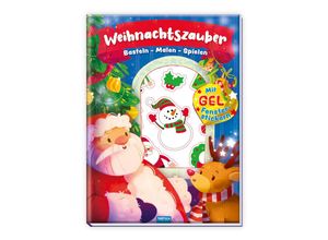 9783988021045 - Beschäftigungsbuch Malbuch mit Stickern Bastelbuch Weihnachtszauber