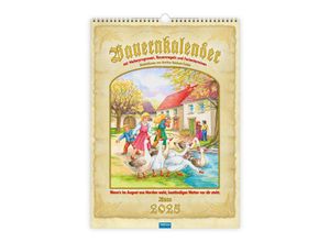 9783988022257 - Großbildkalender Bauernkalender 2025 mit Wetterprognosen Bauernregeln und Ferienterminen