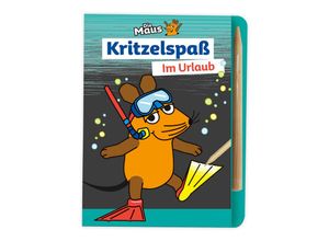 9783988022875 - Die Maus Mini-Kratzblock Kritzelspaß Im Urlaub Gebunden