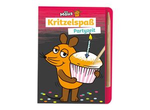 9783988022882 - Die Maus Mini-Kratzblock Kritzelspaß Partyzeit Gebunden