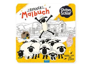 9783988023025 - Shaun das Schaf Stickermalbuch Malbuch mit Stickern Kartoniert (TB)