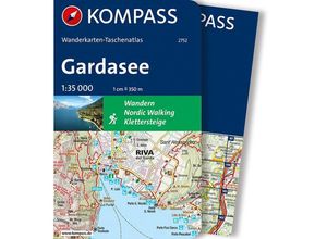 9783990441640 - KOMPASS Wanderkarten-Taschenatlas Gardasee 135000 Kartoniert (TB)